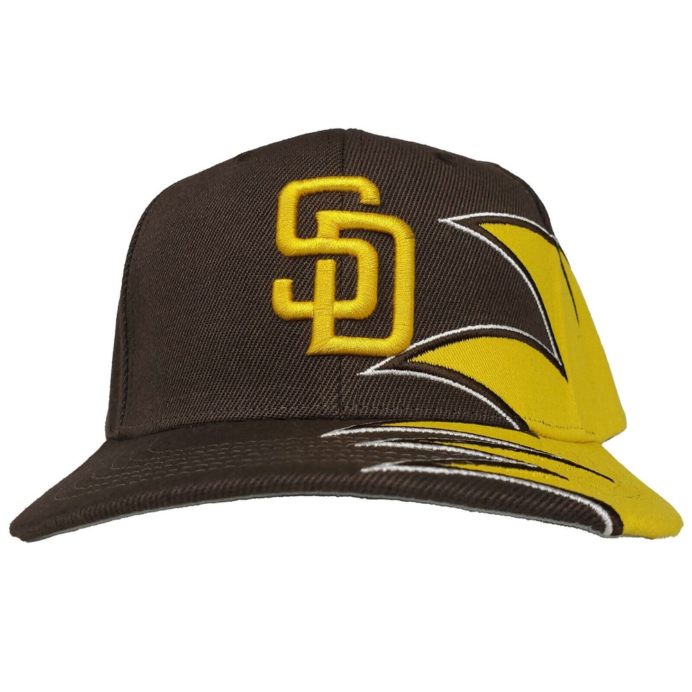 San Diego Padres Mitchell & Ness MLB Pro Fit Snapback Hat Cap Shark 3D Logo NWT